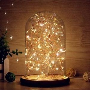 Starry glow glass cloche